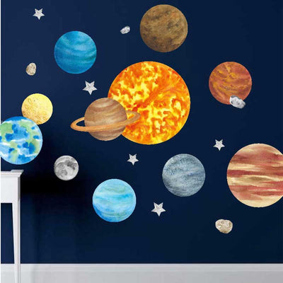 Individual Planet Wall Sticker Full Collection