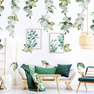 Green Foliage Wall Decal - hywallart
