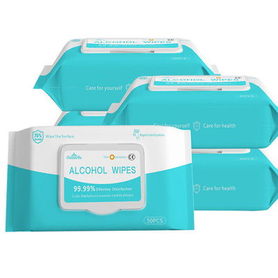 40 Pack (2000 Pcs) 75% Alcohol Hand Surface Skin Cleaning Wipes Kill 99.99% Germs