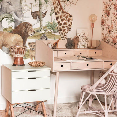 Savanna World Animal Circle Wall Stickers