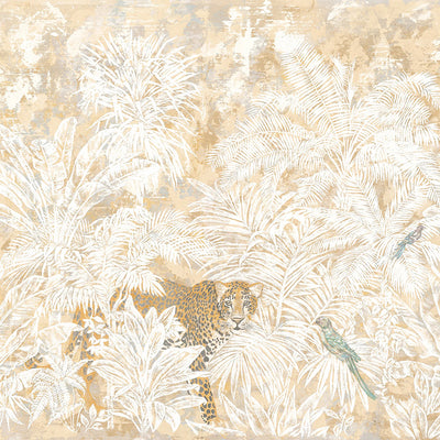 Jungle Animal in Beige Tone Removable Wall Mural B79