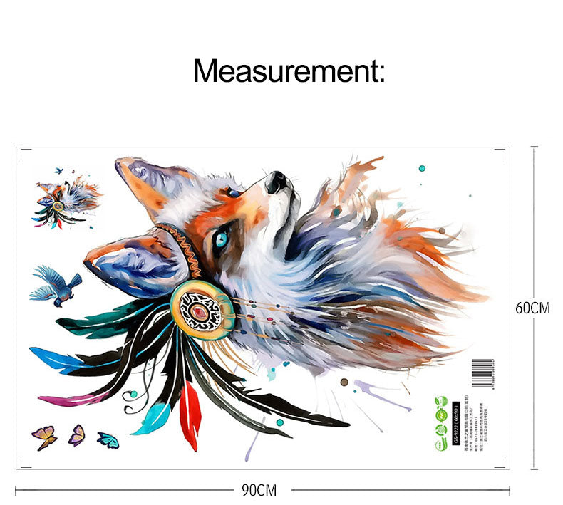 Boho Fox Animal Wall Sticker HY Wall Art