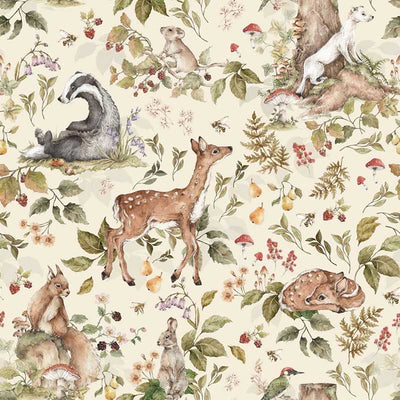 Forest Friend Animals Wall Paper K08