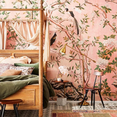 Pink/Yellow Magnolia Flower Blossom Removable Wall Mural B78