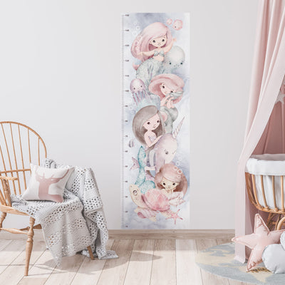 Mermaid Height Chart Personalised Name option