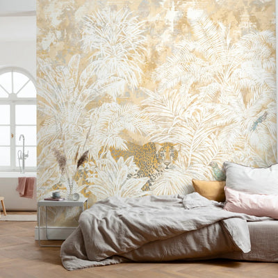 Jungle Animal in Beige Tone Removable Wall Mural B79