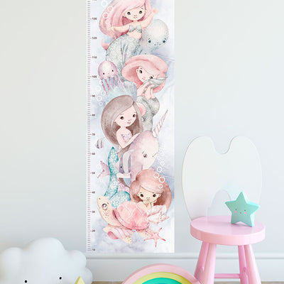 Mermaid Height Chart Personalised Name option