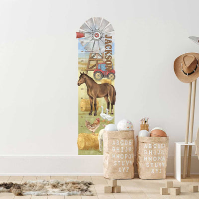 Farm Animals Height Chart Personalised Name option