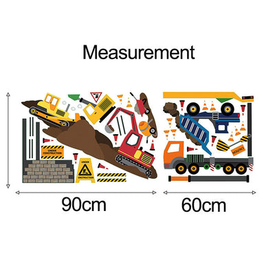 Construction Vehicle Wall Stickers