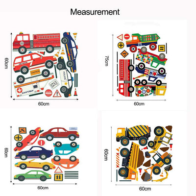 Full Set Vehicles Collection Wall Stickers