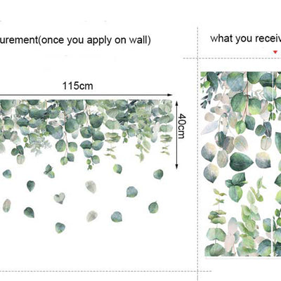 Green Foliage Leaves Botanical Wall Sticker