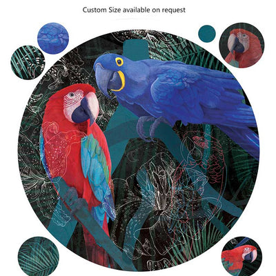 Parrot Birds Circle Wall Stickers