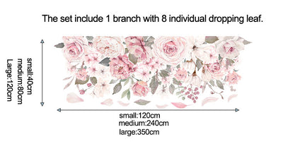 Pink Flower Blossom Branch Wall Decal