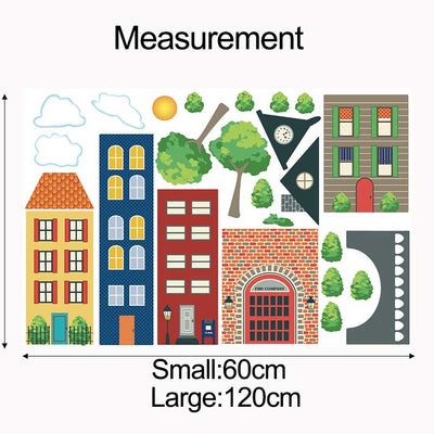 City Building Blocks Wall Decal