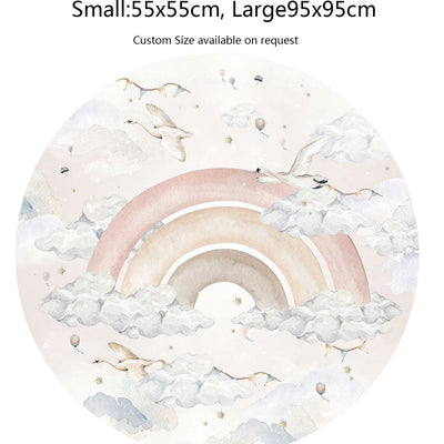 Swan Rainbow Circle Wall Stickers