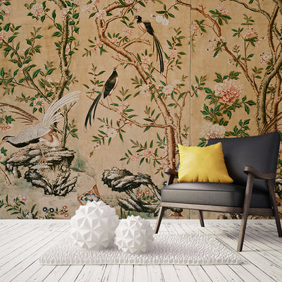 Pink/Yellow Magnolia Flower Blossom Removable Wall Mural B78